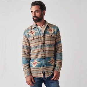 Faherty Doug Good Feather Canyon Southwestern Aztec Shirt Jacket Men’s XL
